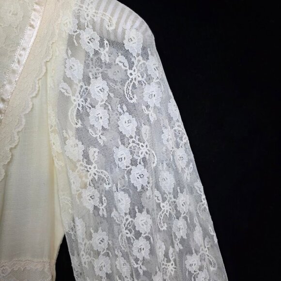 Vintage 1970s Gunne Sax by Jessica McClintock Lace Maxi Dress 5 - Picture 8 of 16